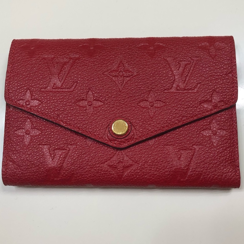 LV Curieuse Monogram Empreinte Red Wallet